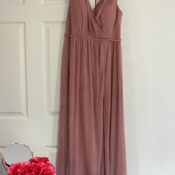 Azazie Tanicia Bridesmaid Dress Dusty Rose 16 - Picture 8 of 8